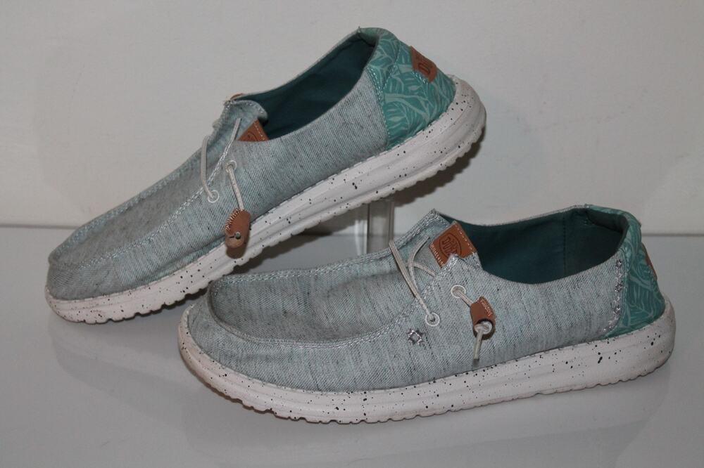 Hey Dude Wendy Casual Sneakers Shoes, 40753-425, Slub Tropical, Womens Size 11